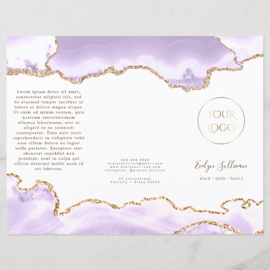 lavender paars agate brochure (Voorkant)