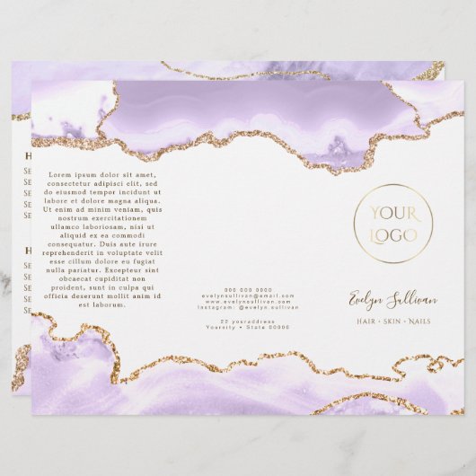 lavender paars agate brochure (Voorkant / Achterkant)