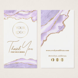 lavender paars agate collo visitekaartje