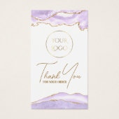 lavender paars agate collo visitekaartje (Voorkant)