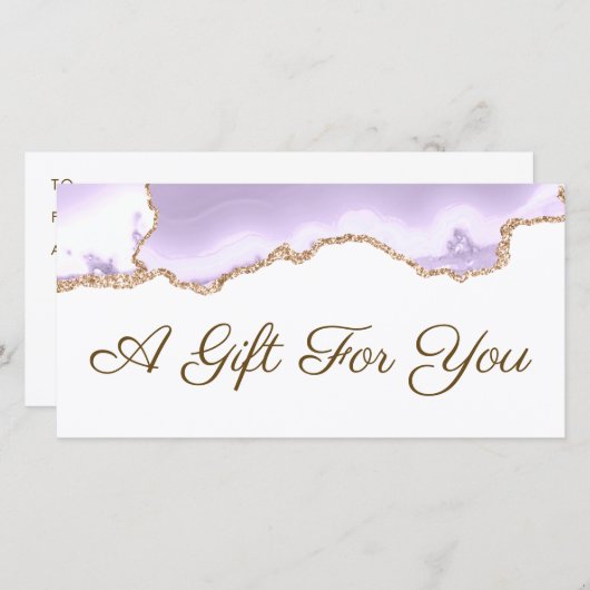 lavender paars agate gift (Voorkant / Achterkant)