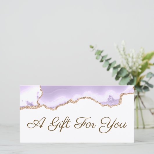 lavender paars agate gift (Staand voorkant)