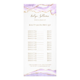 lavender paars agate price list rack reclamekaart