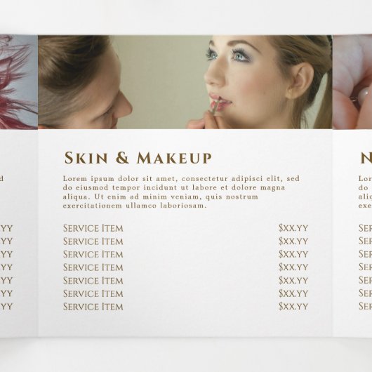 lavender paars Agate Trifold Brochure Drieluik Kaart (Binnenkant midden)