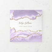 lavender paars Agate Trifold Brochure Drieluik Kaart (Cover)