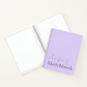 Lavender Paars Artist Sketchbook Script Name Notitieboek (Binnen)