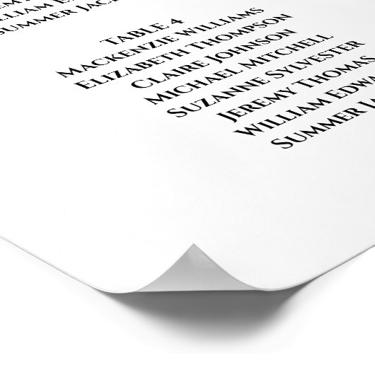 Lavender Paars Baby shower 6 Tafelplaatje Poster (Hoek)