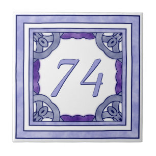 Lavender Paars Big House Number Tegeltje