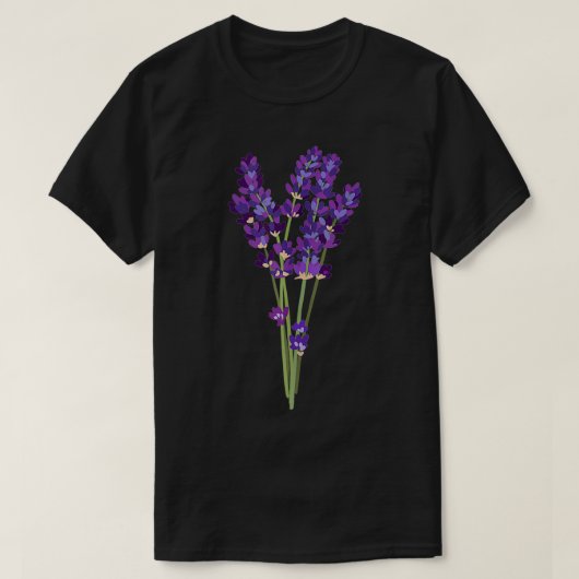 Lavender Paars Blue Flower Wilde T-shirt (Design voorkant)