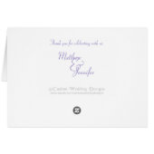 Lavender Paars Custom Weddentable Number Kards (Achterkant Horizontaal)