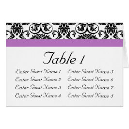 Lavender Paars Damask Black/White