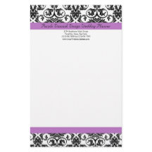 Lavender Paars Damask Black/White