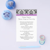 Lavender Paars Damask Black/White Flyer (Enkel)