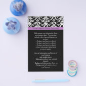 Lavender Paars Damask Black/White Flyer (Enkel)