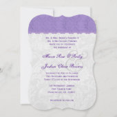 Lavender Paars en Silver Wedding Sjabloon V2A Kaart (Voorkant)