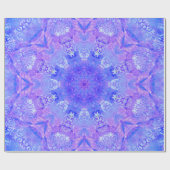 Lavender Paars en White Damask Pattern Cadeaupapier (Vlak)