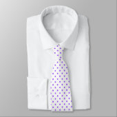 Lavender Paars en White Polka Dot Necktie Stropdas (Gebonden)
