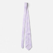 Lavender Paars en White Polka Dot Necktie Stropdas (Achterkant)