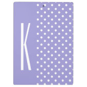 Lavender Paars- en White Polka Dots Klembord (Achterkant)