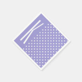 Lavender Paars- en White Polka Dots Servet (Hoek)