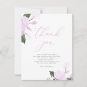 Lavender Paars Floral Baby shower Dank u wel Bedankkaart (Voorkant)