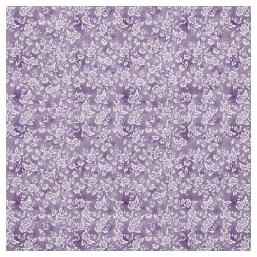 Lavender Paars Floral Gingham Stof (Swatch)