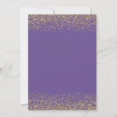 Lavender Paars Floral Gold RN Nursing Afstuderen Kaart (Achterkant)