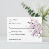 Lavender Paars Floral no Meal RSVP 2 (Staand voorkant)