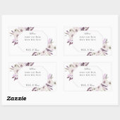 Lavender Paars Floral Rechthoekige Sticker (Vel)