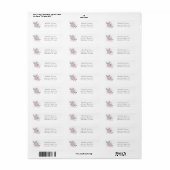 Lavender Paars Floral Return Address Label 2 (Full Sheet)