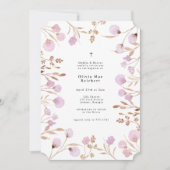 Lavender Paars Flower Photo Christening Baptisme Kaart (Voorkant)