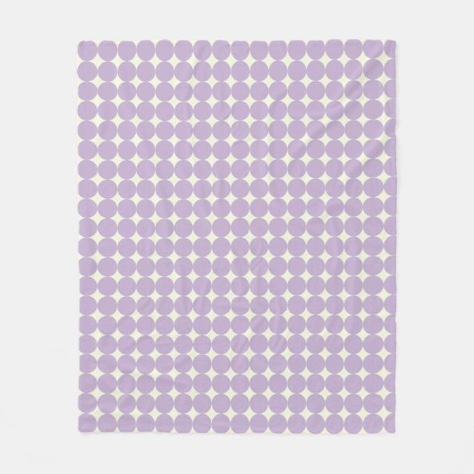  lavender Paars Geometrische Stippen Patroon Fleece Deken (Voorkant)
