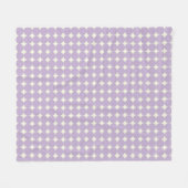  lavender Paars Geometrische Stippen Patroon Fleece Deken (Voorkant (Horizontaal))