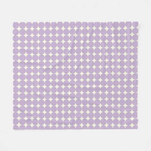  lavender Paars Geometrische Stippen Patroon Fleece Deken (Voorkant (Horizontaal))