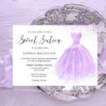 Lavender Paars Glitter Gown Sweet 16 Party Kaart<br><div class="desc">Lavender Paarse Glitter Glitter Gwn Sweet 16 Party Invitation Bekijk verschillende kleurvariaties in het collectie hieronder of in onze winkel. Met vriendelijke groet</div>