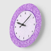 Lavender Paars Glitter Grote Klok (Hoek)