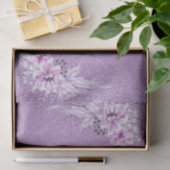 Lavender Paars Glitter met Floral Flowers Tissuepapier (Geschenk)