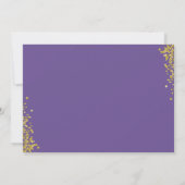 Lavender Paars Gold First Kaart (Achterkant)