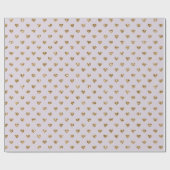 Lavender Paars Gold Glitter Hearts Cadeaupapier (Vlak)