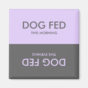 Lavender Paars Gray Feed Dog Pet Reminder Magnet