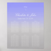 Lavender Paars Gray Ombre Pastel Chart Poste Poster (Voorkant)