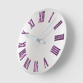 Lavender Paars Gray Silver Ombre Minimal Black Ronde Klok (Hoek)