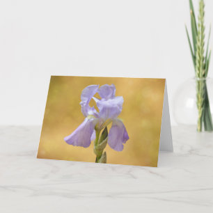 Lavender Paars Iris Flower Art Note Kaart