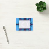 Lavender Paars Mandelbrot Cross op Blue Post-it® Notes (Kantoor)