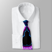 Lavender Paars Mandelbrot Cross op Blue Stropdas (Gebonden)