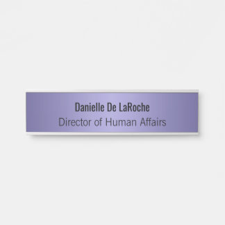 Lavender Paars Metallic Personalized Name Bord Deurbordje