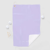 Lavender Paars Modern Script Girly Monogram Naam Golfhanddoek (Insitu)