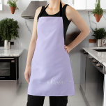 Lavender Paars Modern Script Girly Monogram Naam Schort<br><div class="desc">Lavender Paarse monogram naam Apron. Dit maakt de perfecte liefhebbende 16 verjaardag,  bruiloft,  vrijgezellenfeest,  verjaardagsdag,  baby shower of vrijgezellenfeest voor iemand die van luxe glam en stijl houdt.</div>