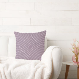 lavender paars Nest Thin White Squares Tribal Kussen