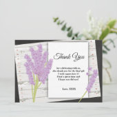 lavender , paars , party , bedankt kaart (Staand voorkant)